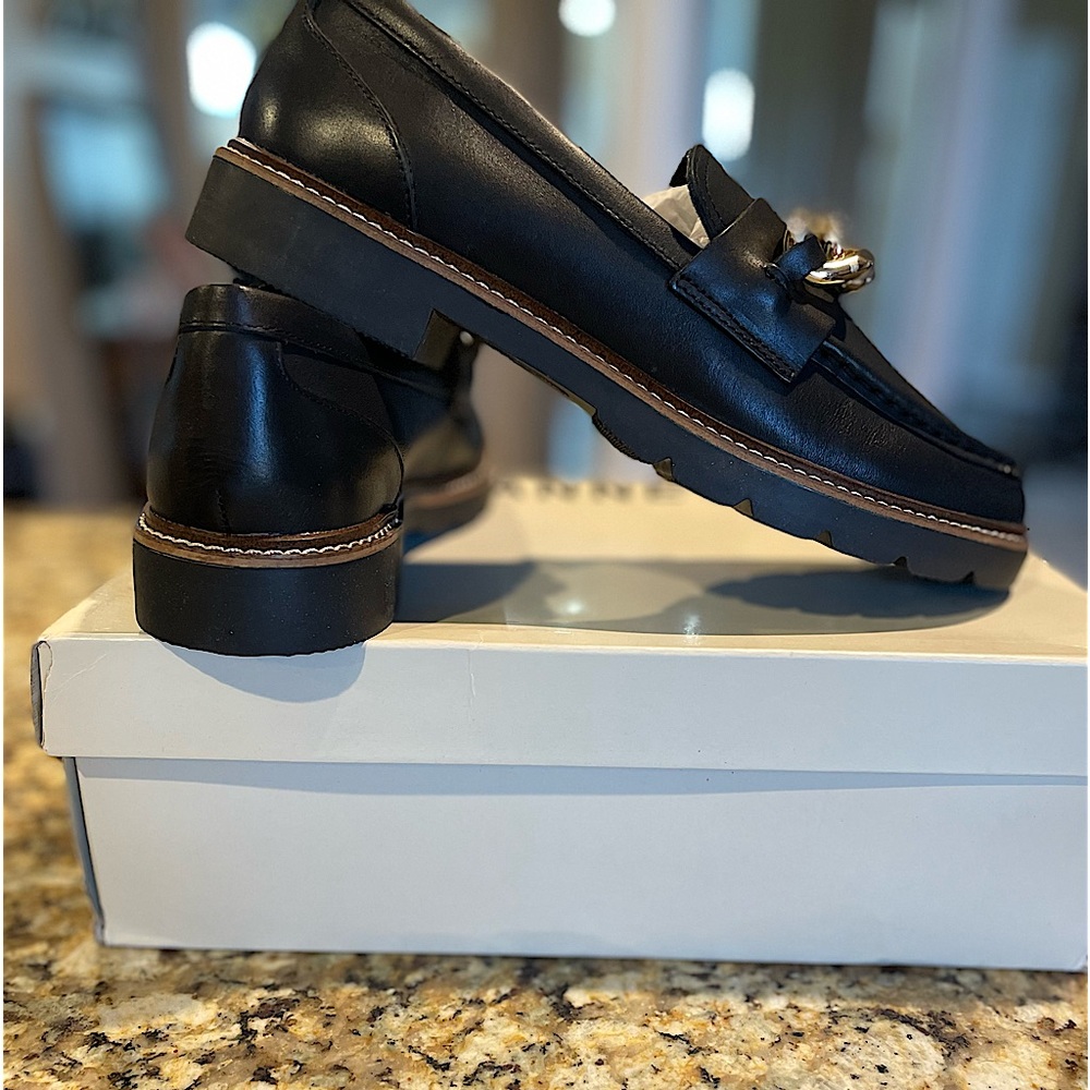 Anne Klein Edie Leather Chain Loafer